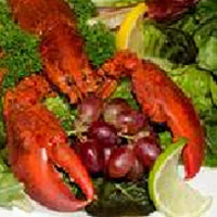 whole cooked lobster